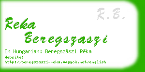 reka beregszaszi business card
