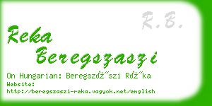 reka beregszaszi business card